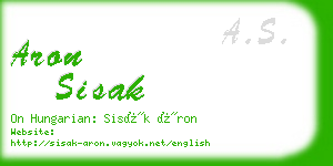 aron sisak business card